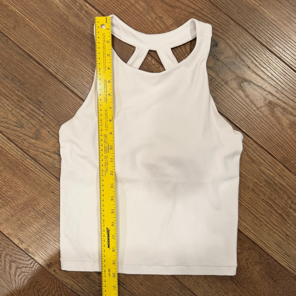 Athleta White Tank Top, built in bra, Small